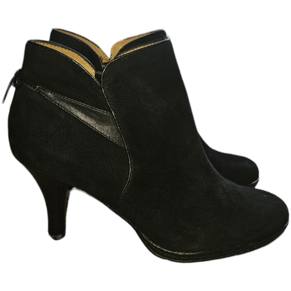 Söfft Genuine Leather Suede Ankle Heeled Mini Boots - Picture 2 of 6